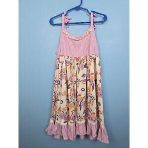 Matilda Jane Lets Go Together Like Me Pink Floral Dress Size 8